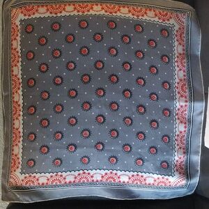 Grey, Red, Black And White Scarf